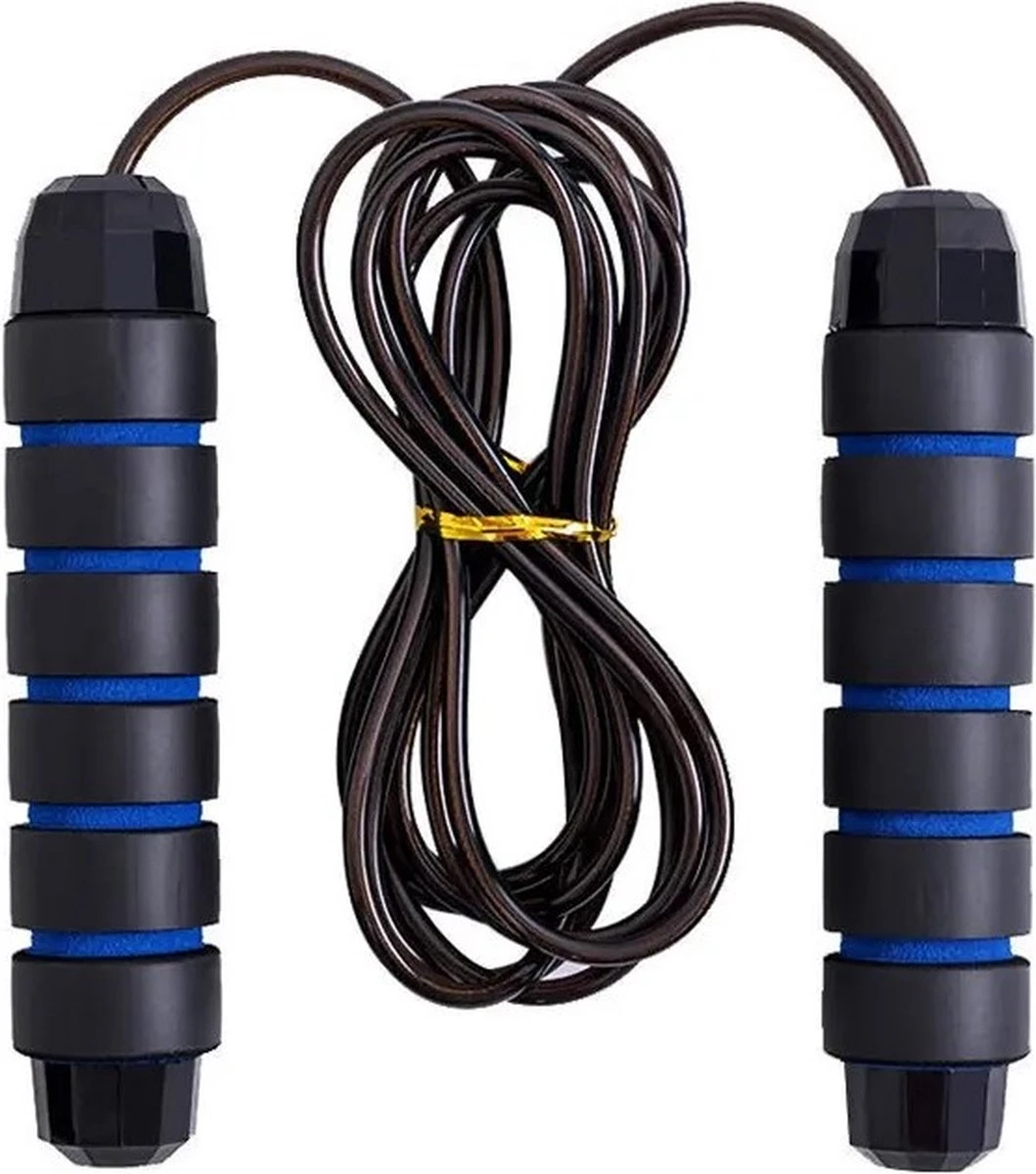 Ecorare - Professioneel Sport Springtouw - Verstelbaar - Speedrope - Jump Rope - Voor Volwassenen En Kinderen - Blauw En Zwart 1 Ecorare - Professioneel Sport Springtouw - Verstelbaar - Speedrope - Jump Rope - Voor Volwassenen En Kinderen - Blauw En Zwart