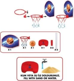 Basketbalset - Basketbal Standaard Kinderen - Basketbalring - Basketbalpaal In Hoogte Verstelbaar- Basketbalnetje - Gratis Basketbal -NIJDAM Sport & Spel Winkel 1099x1200 2