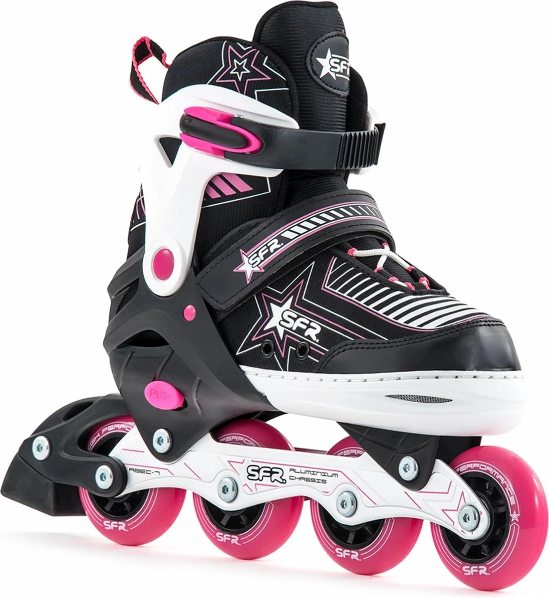 SFR Pulsar Verstelbare Inline Skates - Maat 30.5-34 - Roze 2 SFR Pulsar Verstelbare Inline Skates - Maat 30.5-34 - Roze - Afbeelding 2