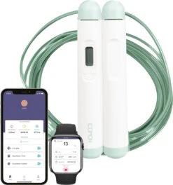 Silvergear Smart Springtouw - 4 Uitdagende Workout Standen - Track Het Aantal Verbrande Calorieën - Slaat Alle Workouts Overzichtelijk Op In De App