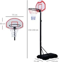 Merkloos Basketbal Korf Op Paal 205/250cm Hoog Basketbalpaal -NIJDAM Sport & Spel Winkel 1143x1200
