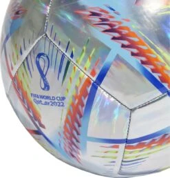 Adidas Al Rihla Training Hologram Foil Ball H57799, Unisex, Zilver, Bal Naar Voetbal, Maat: 4 -NIJDAM Sport & Spel Winkel 1148x1200