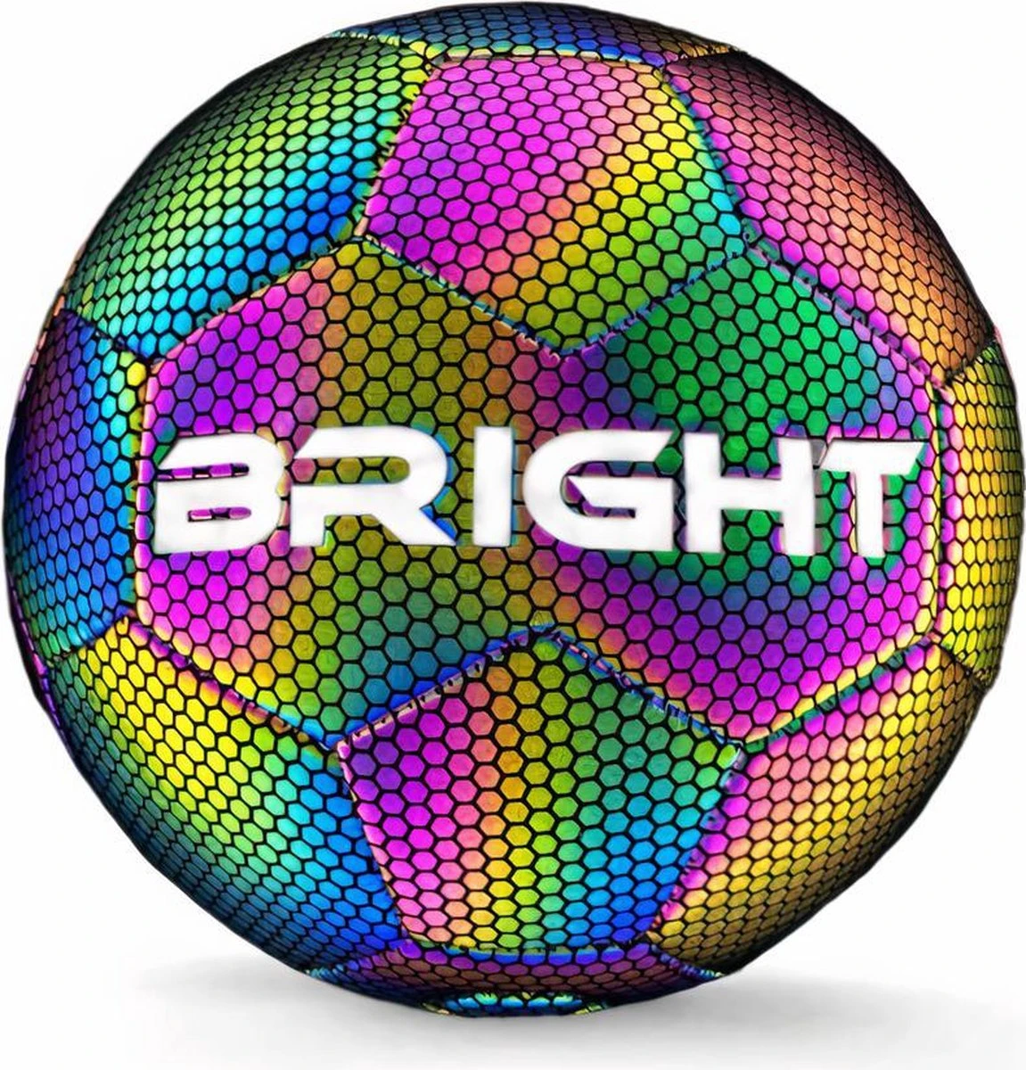 The BRIGHT Lichtgevende Voetbal | Reflecterend | Holografisch | Glow In The Dark | Kinderen En Volwassenen | Unisex | Wit/Zwart/Roze/Blauw/Geel | Maat 5 1 The BRIGHT Lichtgevende Voetbal | Reflecterend | Holografisch | Glow In The Dark | Kinderen En Volwassenen | Unisex | Wit/Zwart/Roze/Blauw/Geel | Maat 5