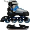 Amigo Slide - Schaatsen Voor Meisjes - Inlineskates Maat 34-37 - Zwart/Blauw