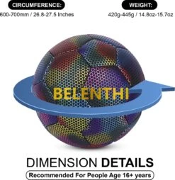 Belenthi Lichtgevende Voetbal - Glow In The Dark Bal - Lichtgevende Bal - Holografisch - Reflecterend -NIJDAM Sport & Spel Winkel 1168x1200