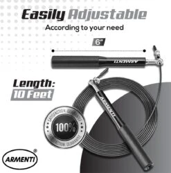 ARMENTI Professioneel Sport Springtouw - Verstelbaar - Met Kogellager - Skipping Jump Rope - Touwtje Springen Voor Volwassenen - Speedrope Conditie & Krachttraining - Binnen & Buitensport Fitness Springtouwen 13 ARMENTI Professioneel Sport Springtouw - Verstelbaar - Met Kogellager - Skipping Jump Rope - Touwtje Springen Voor Volwassenen - Speedrope Conditie & Krachttraining - Binnen & Buitensport Fitness Springtouwen -NIJDAM Sport & Spel Winkel 1185x1200