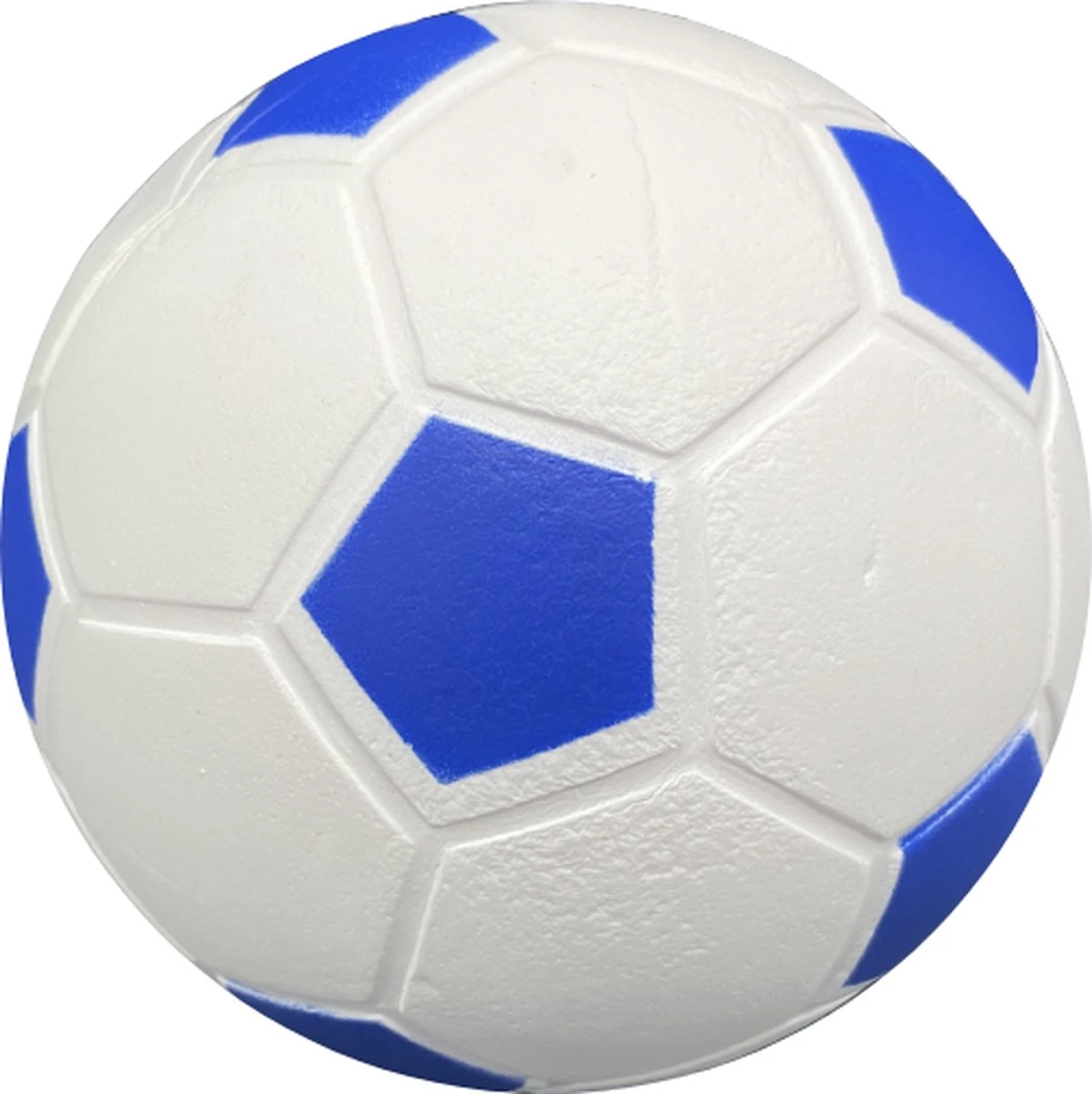 Voetbal Zacht Foam - Ø14 Cm WIT-BLAUW - Soft Voetbal - Schuimrubber - 1 Voetbal Zacht Foam - Ø14 Cm WIT-BLAUW - Soft Voetbal - Schuimrubber -