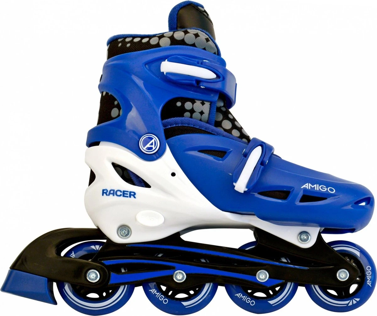 AMIGO Racer Inlineskates - Skeelers Voor Jongens En Meisjes - Blauw/Wit - Maat 30-33 1 AMIGO Racer Inlineskates - Skeelers Voor Jongens En Meisjes - Blauw/Wit - Maat 30-33