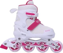 Street Rider Inline Skates - Verstelbaar - Skeeler - Roze/ Wit - Maat 33/37