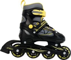 AMIGO Fuse Inlineskates - Skeelers Voor Jongens En Meisjes - Zwart/Geel - Maat 34-37