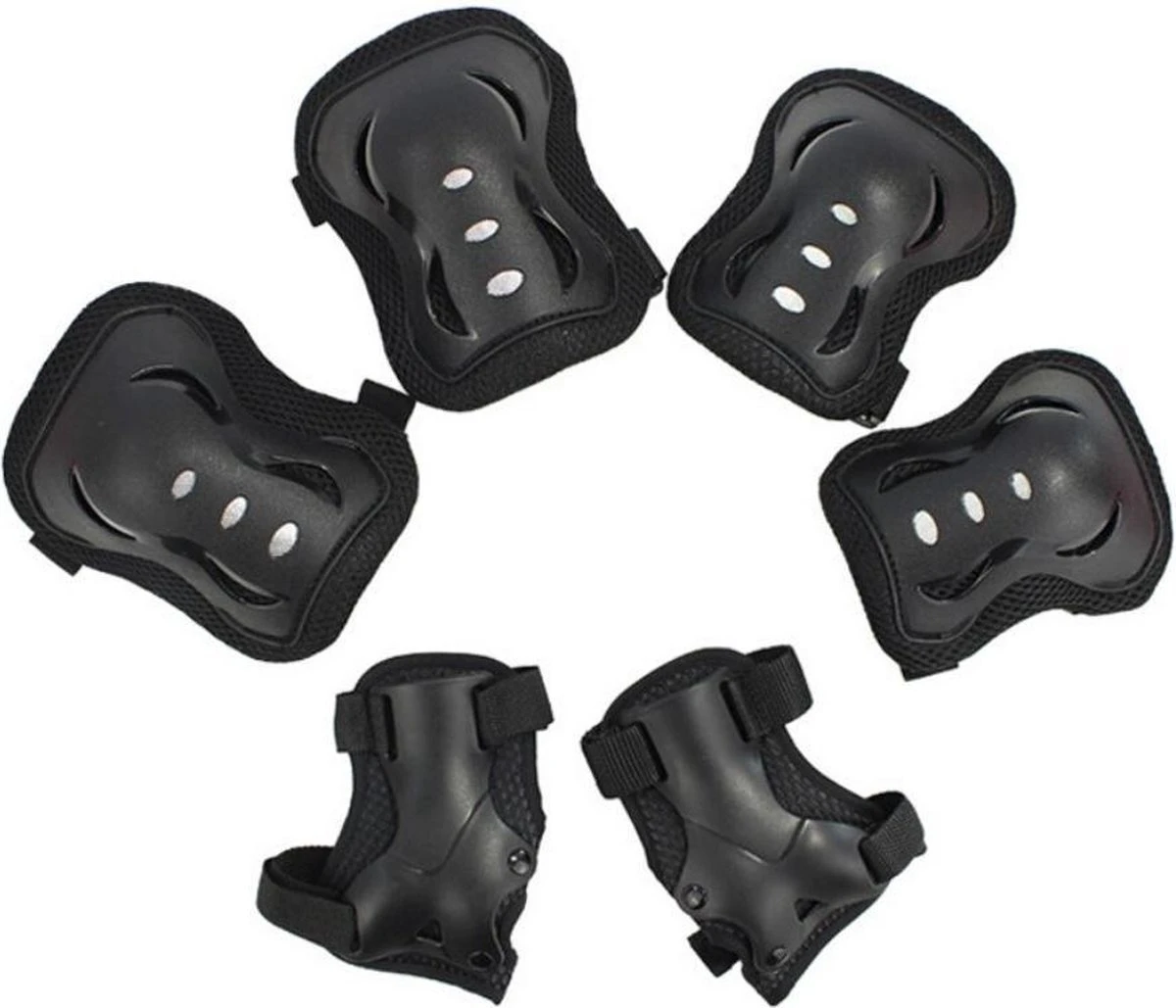 Universele Beschermingset Sport - 6 Delig - Skeeler/Skate Bescherming - 3 In 1 - Elleboog / Pols En Kniebeschermers - Val Bescherming Skateboard - Fiets, Step Pads 4 Universele Beschermingset Sport - 6 Delig - Skeeler/Skate Bescherming - 3 In 1 - Elleboog / Pols En Kniebeschermers - Val Bescherming Skateboard - Fiets, Step Pads - Afbeelding 4