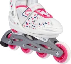Nijdam Inline Skates Verstelbaar - White Wedge - Wit/Fuchsia - 29-32 -NIJDAM Sport & Spel Winkel 1200x1082 2