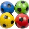 Voetbal Bal Plastic 4 Stuks 23 Cm - 90 Gram - Diverse Kleuren - Random Verzending - Rood Blauw Geel Oranje