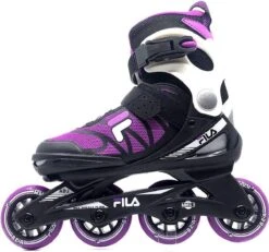 Fila J-ONE 21 Verstelbare Kinder Inline Skates - Zwart / Magenta - Maat 32/36