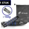 Verstelbaar Sport Springtouw - Incl. Opbergtas - Springtouw Met Kogellagers - Springtouw Kind - Speed Rope - Jump Rope - Springtouw Volwassenen - Springtouw Kinderen - Blauw - 3m Lengte - Totaal 335g (Incl. 160g Extra)