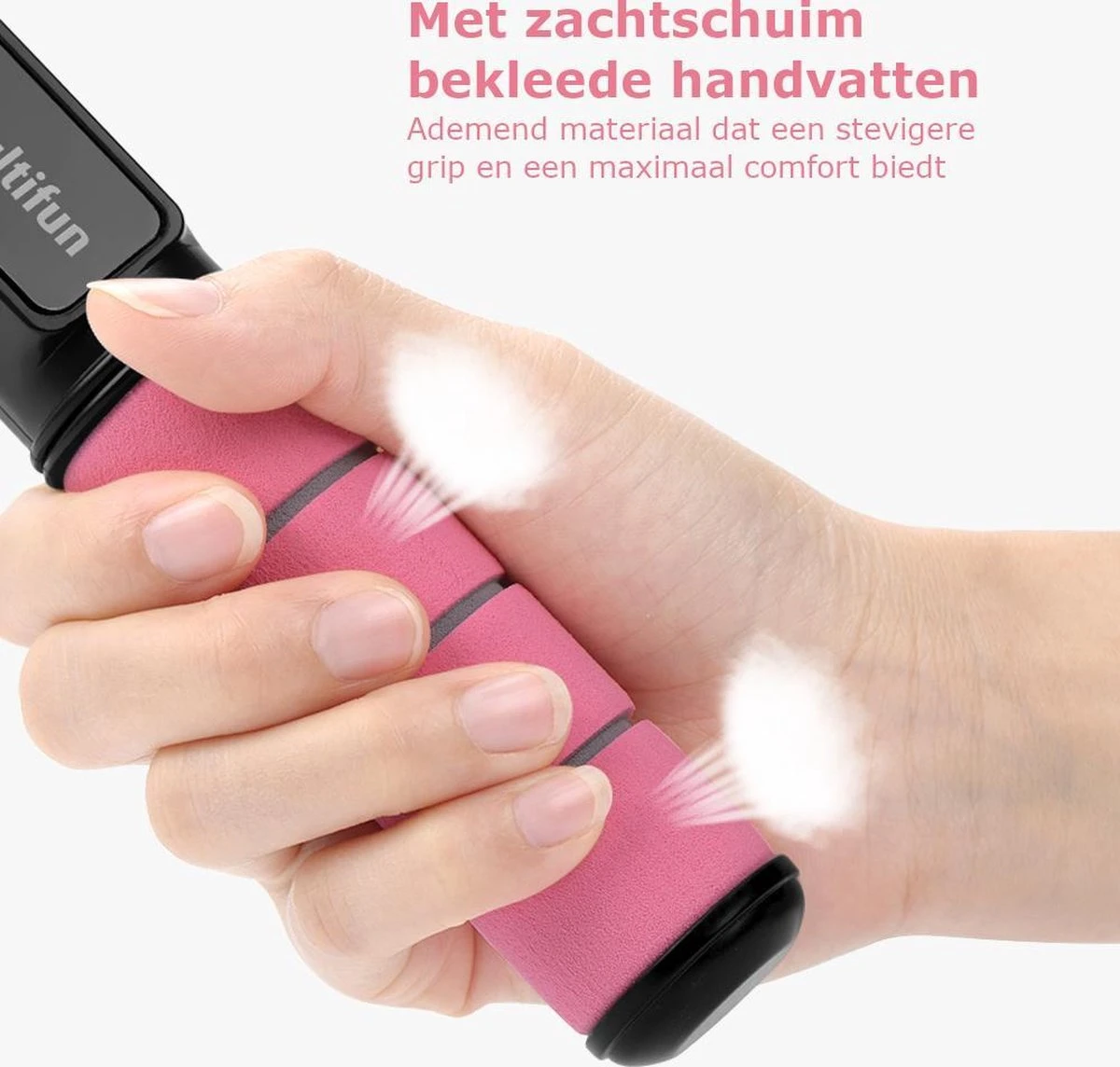 Multifun Digitaal Springtouw Met Teller - Voor Volwassenen En Kinderen - 2,8m - Fitness 4 Multifun Digitaal Springtouw Met Teller - Voor Volwassenen En Kinderen - 2,8m - Fitness - Afbeelding 4