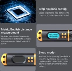 Digitaal Springtouw 2-in-1 - Met Draad & Draadloos - Smart Jump Rope - Fitness Voor Buiten En Binnen - Ergonomisch Antislip Handvat - Digitale Teller - Zwart -NIJDAM Sport & Spel Winkel 1200x1169