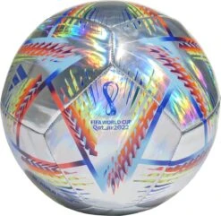 Adidas Al Rihla Training Hologram Foil Ball H57799, Unisex, Zilver, Bal Naar Voetbal, Maat: 4