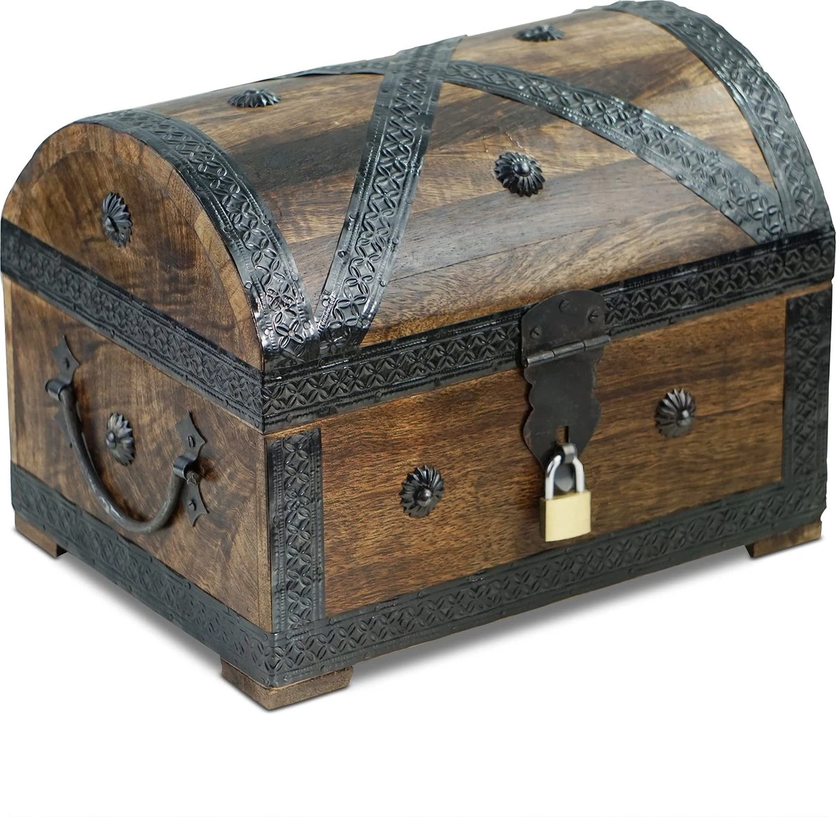 Brynnberg Piratenschatkist - Houten Kist Bruin - Handgemaakt Vintage Met Slot 28x20x20cm - Het Ideale Geschenk (groot Met Slot) - Houten Schatkisten 1 Brynnberg Piratenschatkist - Houten Kist Bruin - Handgemaakt Vintage Met Slot 28x20x20cm - Het Ideale Geschenk (groot Met Slot) - Houten Schatkisten