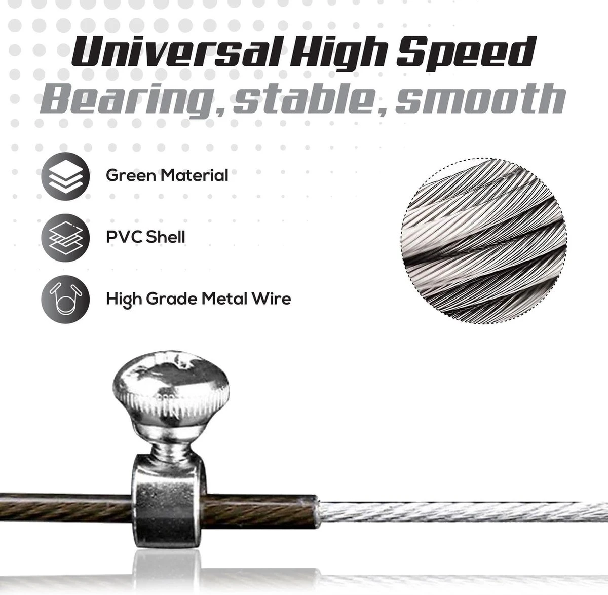 ARMENTI Professioneel Sport Springtouw - Verstelbaar - Met Kogellager - Skipping Jump Rope - Touwtje Springen Voor Volwassenen - Speedrope Conditie & Krachttraining - Binnen & Buitensport Fitness Springtouwen 2 ARMENTI Professioneel Sport Springtouw - Verstelbaar - Met Kogellager - Skipping Jump Rope - Touwtje Springen Voor Volwassenen - Speedrope Conditie & Krachttraining - Binnen & Buitensport Fitness Springtouwen - Afbeelding 2