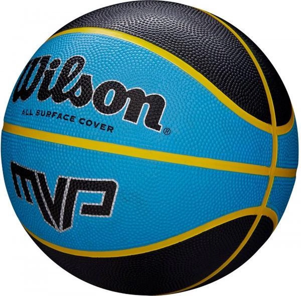 Wilson Basketbal MVP Maat 5 Zwart / Blauw 2 Wilson Basketbal MVP Maat 5 Zwart / Blauw - Afbeelding 2