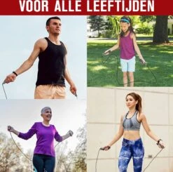 FitBoostR - 2 Stuks - Professioneel Springtouw Met Extra Gewicht - Sport - Verstelbaar - Verzwaard - Rood - Volwassen En Kinderen - Touwtje Springen - Speedrope Conditie & Krachttraining - Thuis Oefeningen & Buitensport Fitness Artikelen -NIJDAM Sport & Spel Winkel 1200x1188