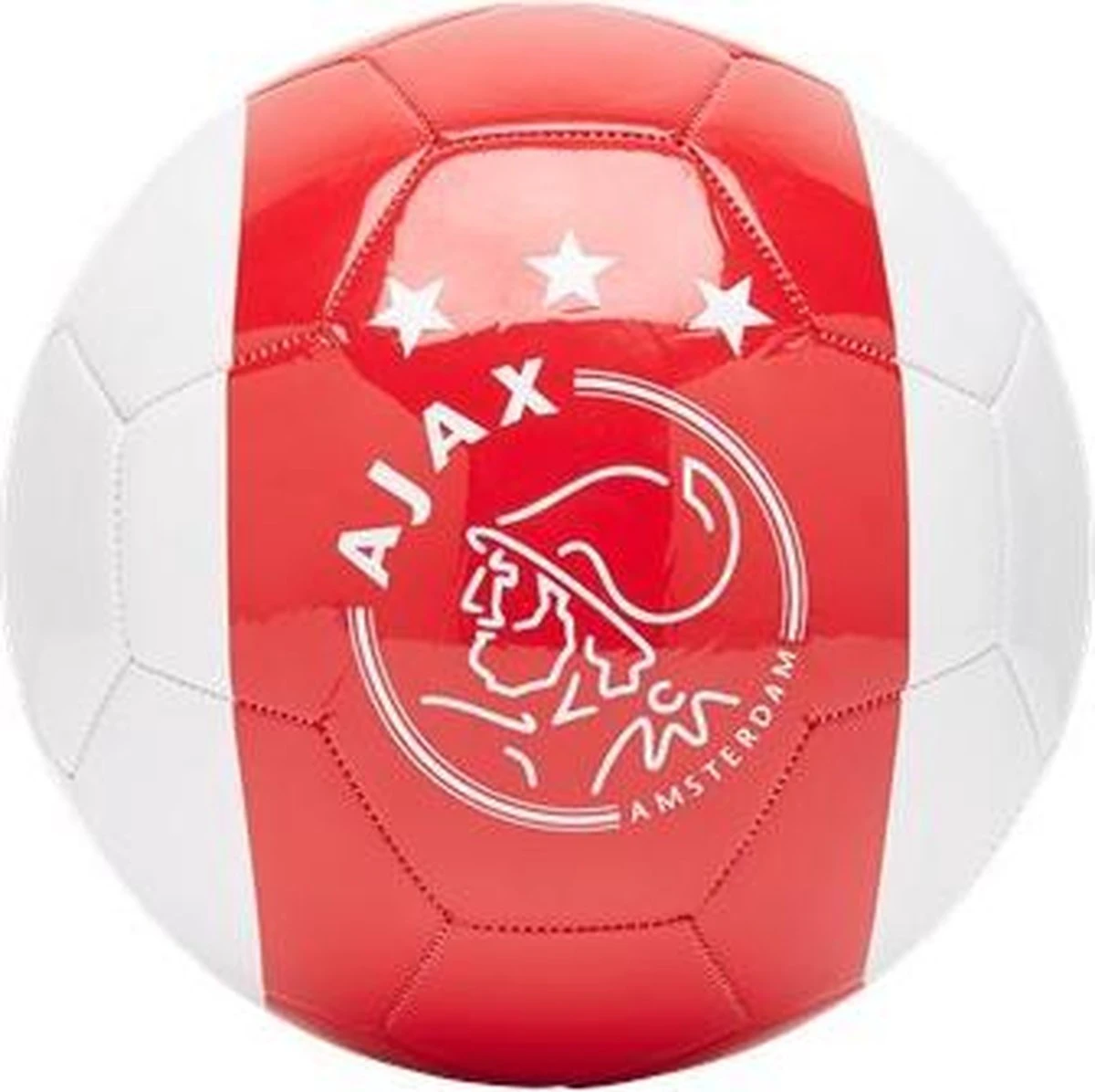 Ajax Mini Bal - Wit Met Rode Baan En Kruizen 1 Ajax Mini Bal - Wit Met Rode Baan En Kruizen