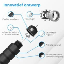 Nuvance - Professioneel Sport Springtouw - Verstelbaar - Speedrope - Jump Rope - Voor Volwassenen En Kinderen - Zwart -NIJDAM Sport & Spel Winkel 1200x1199 4