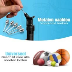 TravelR Ballenpomp - Met Draagtas - 2 Extra Naalden - Universeel - Zwart -NIJDAM Sport & Spel Winkel 1200x1200 111