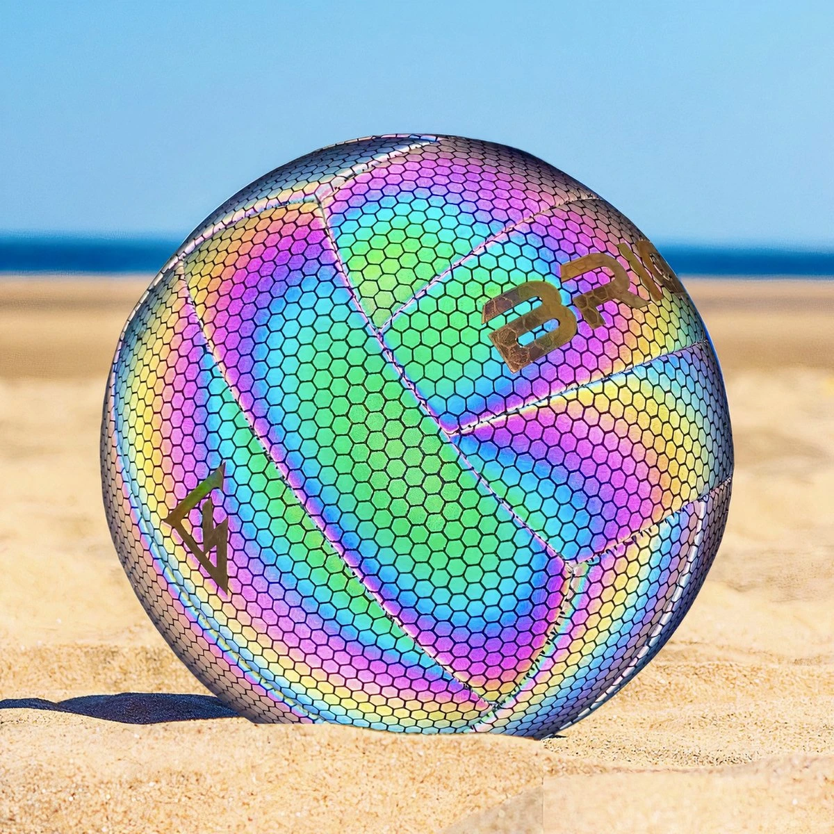 The BRIGHT Lichtgevende Volleybal | Reflecterend | Holografisch | Glow In The Dark | Kinderen En Volwassenen | Unisex | Wit/Zwart/Roze/Blauw/Geel | Maat 5 4 The BRIGHT Lichtgevende Volleybal | Reflecterend | Holografisch | Glow In The Dark | Kinderen En Volwassenen | Unisex | Wit/Zwart/Roze/Blauw/Geel | Maat 5 - Afbeelding 4