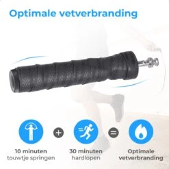 Nuvance - Professioneel Sport Springtouw - Verstelbaar - Voor Volwassenen En Kinderen - Speedrope - Jump Rope Inclusief E-book - Zwart -NIJDAM Sport & Spel Winkel 1200x1200 160