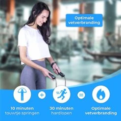 Nuvance - Professioneel Sport Springtouw - Verstelbaar - Speedrope - Jump Rope - Voor Volwassenen En Kinderen - Zwart -NIJDAM Sport & Spel Winkel 1200x1200 167