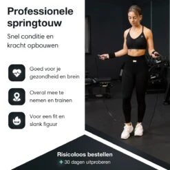 All Black Nutrition Springtouw Met Gewicht - Sport Speedrope - Conditie & Krachttraining - Verzwaard - Inclusief Zweetbandjes En Draagtas 15 All Black Nutrition Springtouw Met Gewicht - Sport Speedrope - Conditie & Krachttraining - Verzwaard - Inclusief Zweetbandjes En Draagtas -NIJDAM Sport & Spel Winkel 1200x1200 196