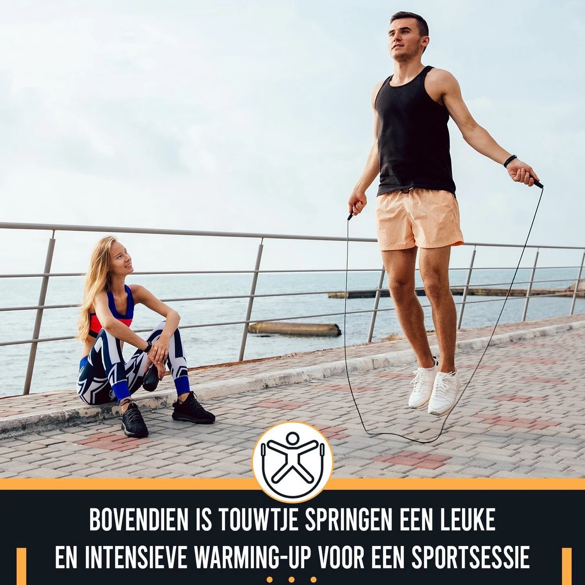 Springtouw Speedrope Voor Volwassenen - Sport En Fitness Speed Rope - Touwtje Springen - Zwart 6 Springtouw Speedrope Voor Volwassenen - Sport En Fitness Speed Rope - Touwtje Springen - Zwart - Afbeelding 6