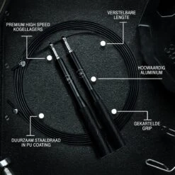 DK.® Professioneel Crossfit & Fitness Springtouw - Speedrope - Jump Rope - Voor Volwassenen En Kinderen - Blauw -NIJDAM Sport & Spel Winkel 1200x1200 33