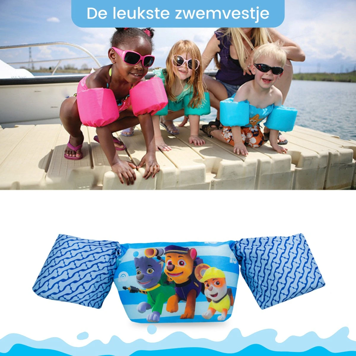 Zwemvest Kind - Zwembandjes - Puddle Jumper - Drijfvest Kind - 2-6 Jaar - 14-25kg - Blauw 5 Zwemvest Kind - Zwembandjes - Puddle Jumper - Drijfvest Kind - 2-6 Jaar - 14-25kg - Blauw - Afbeelding 5