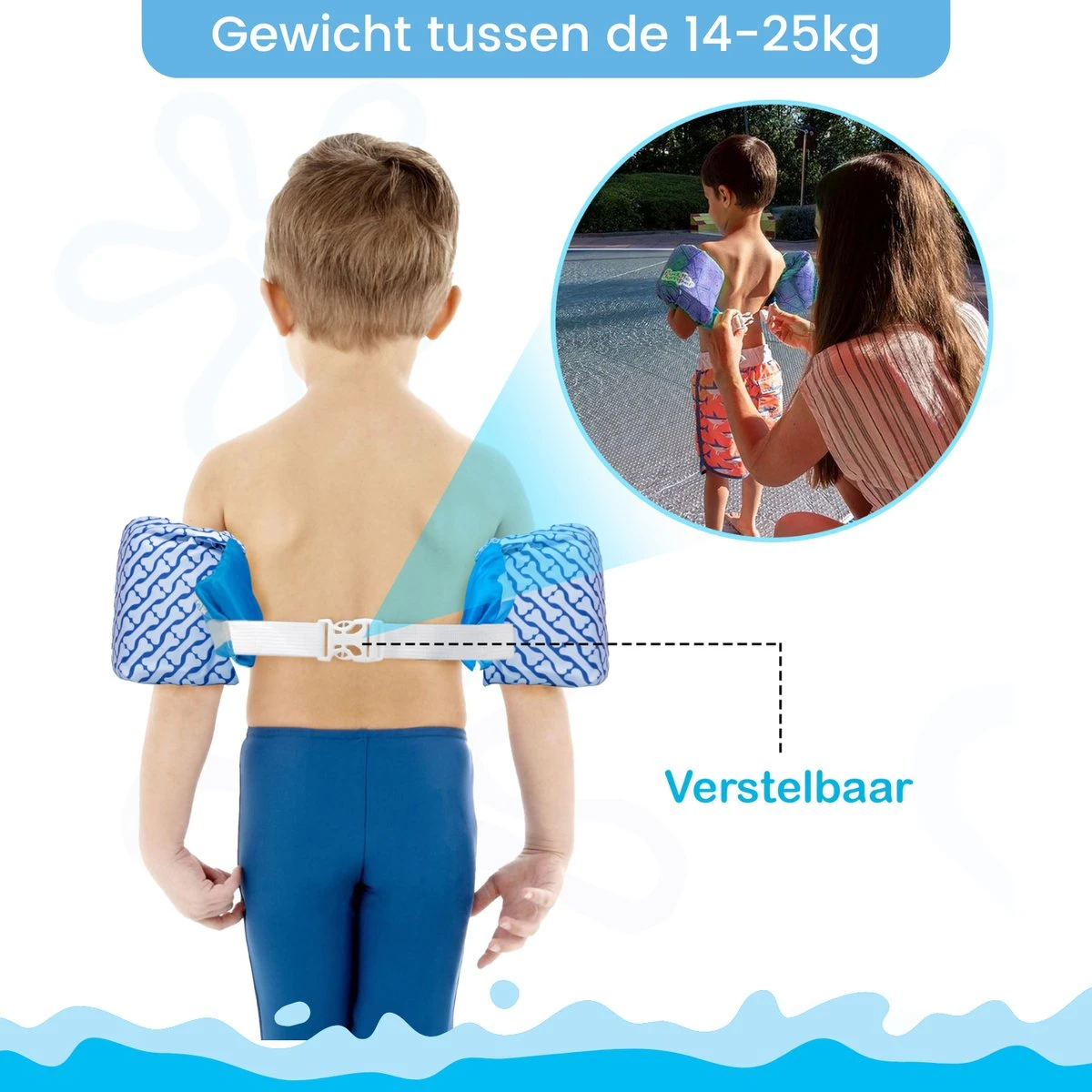 Zwemvest Kind - Zwembandjes - Puddle Jumper - Drijfvest Kind - 2-6 Jaar - 14-25kg - Blauw 7 Zwemvest Kind - Zwembandjes - Puddle Jumper - Drijfvest Kind - 2-6 Jaar - 14-25kg - Blauw - Afbeelding 7