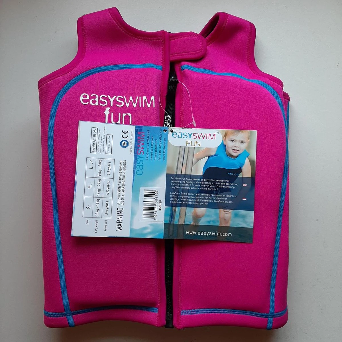 EasySwim Fun - Zwemvest/Drijfvest Kind - Roze - Maat L: 24-28 Kg 8 EasySwim Fun - Zwemvest/Drijfvest Kind - Roze - Maat L: 24-28 Kg - Afbeelding 8