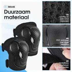 Bolke® - Skate Beschermset - Skeeler Beschermset - Skate Bescherming - Skatehelm - Skeeler Beschermset Kinderen En Volwassenen - Fietsbescherming - Sportbescherming - Skatehelm Voor Kinderen -NIJDAM Sport & Spel Winkel 1200x1200 448