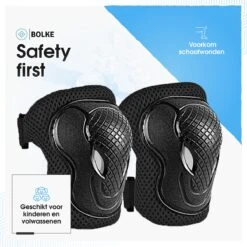 Bolke® - Skate Beschermset - Skeeler Beschermset - Skate Bescherming - Skatehelm - Skeeler Beschermset Kinderen En Volwassenen - Fietsbescherming - Sportbescherming - Skatehelm Voor Kinderen -NIJDAM Sport & Spel Winkel 1200x1200 451