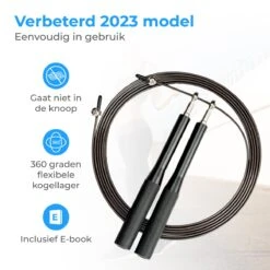 Nuvance - Aluminium Sport Springtouw - Voor Volwassenen En Kinderen - Inclusief E-Book - Verstelbaar - Verzwaard - Speedrope -NIJDAM Sport & Spel Winkel 1200x1200 54