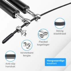 Nuvance - Aluminium Sport Springtouw - Voor Volwassenen En Kinderen - Inclusief E-Book - Verstelbaar - Verzwaard - Speedrope -NIJDAM Sport & Spel Winkel 1200x1200 56
