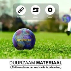 Belenthi Lichtgevende Voetbal - Glow In The Dark Bal - Lichtgevende Bal - Holografisch - Reflecterend -NIJDAM Sport & Spel Winkel 1200x1200 60