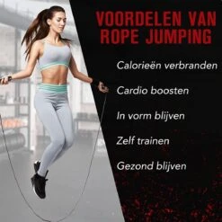 FitBoostR - 2 Stuks - Professioneel Springtouw Met Extra Gewicht - Sport - Verstelbaar - Verzwaard - Rood - Volwassen En Kinderen - Touwtje Springen - Speedrope Conditie & Krachttraining - Thuis Oefeningen & Buitensport Fitness Artikelen -NIJDAM Sport & Spel Winkel 1200x1200 71