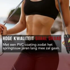 FitBoostR - 2 Stuks - Professioneel Springtouw Met Extra Gewicht - Sport - Verstelbaar - Verzwaard - Rood - Volwassen En Kinderen - Touwtje Springen - Speedrope Conditie & Krachttraining - Thuis Oefeningen & Buitensport Fitness Artikelen -NIJDAM Sport & Spel Winkel 1200x1200 72