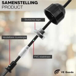 Verstelbaar Sport Springtouw - Incl. Opbergtas - Springtouw Met Kogellagers - Springtouw Kind - Speed Rope - Jump Rope - Springtouw Volwassenen - Springtouw Kinderen - Blauw - 3m Lengte - Totaal 335g (Incl. 160g Extra) -NIJDAM Sport & Spel Winkel 1200x1200 78