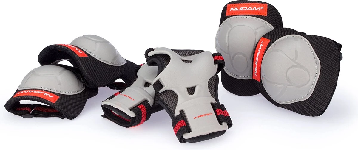 Nijdam Beschermset Junior - Vulcano - Zwart/Grijs/Rood - S 9 Nijdam Beschermset Junior - Vulcano - Zwart/Grijs/Rood - S - Afbeelding 9