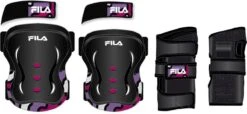 Fila KniebeschermersKinderen - Zwart/paars/roze