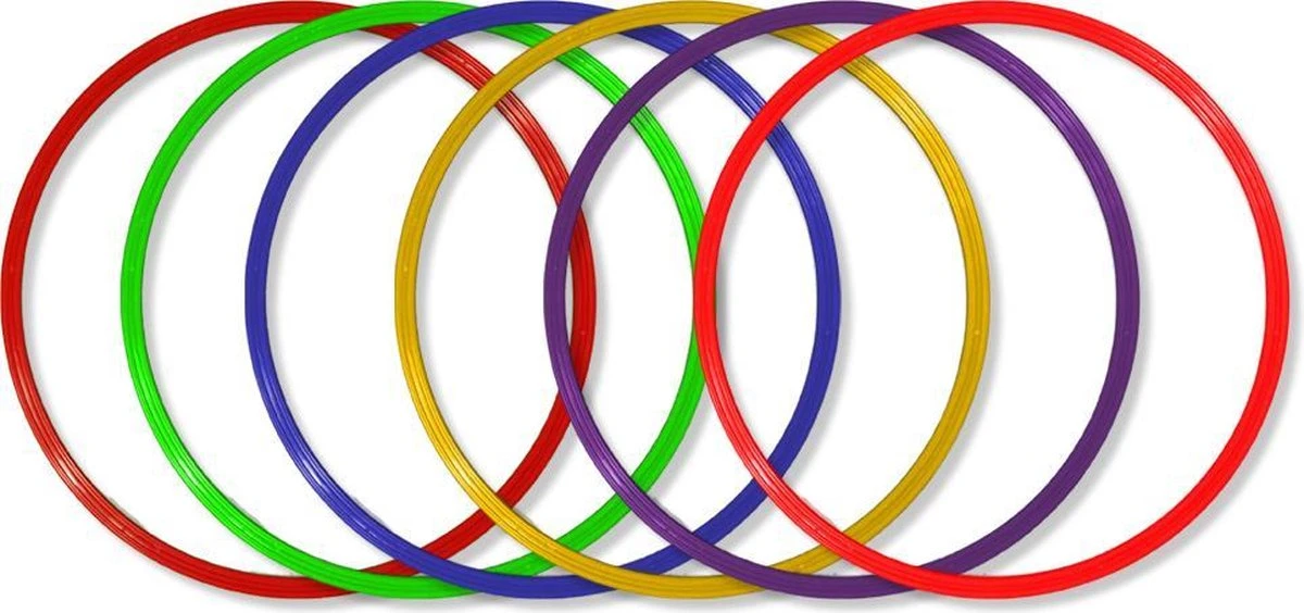 MD Sport - Hoepelset Van 6 Hoepels - Diameter 36CM - Turnhoepels - Schoolplein Hoepels 1 MD Sport - Hoepelset Van 6 Hoepels - Diameter 36CM - Turnhoepels - Schoolplein Hoepels