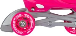 Nijdam 3-in-1 Inline Skates Verstelbaar - Floral Switch - Fuchsia/Wit/Roze/Zilvergrijs - 25-28 -NIJDAM Sport & Spel Winkel 1200x572